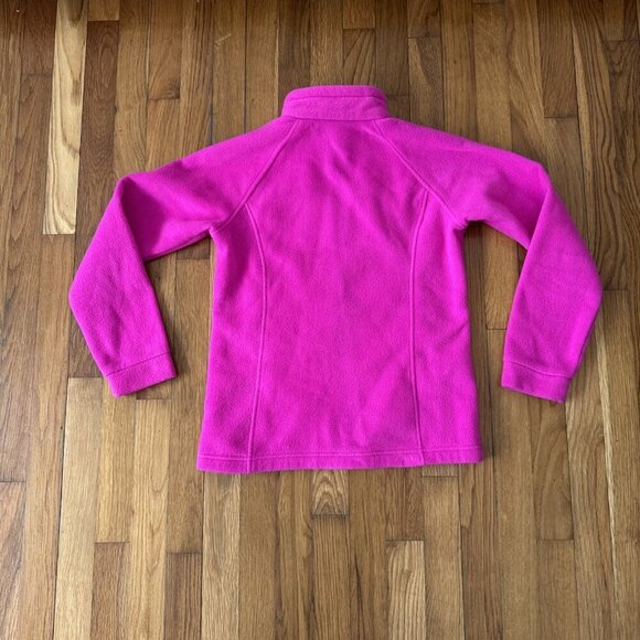 Columbia Jacket Girls Pink Full Zip Fleece Sweater Size L - Picture 6 of 6